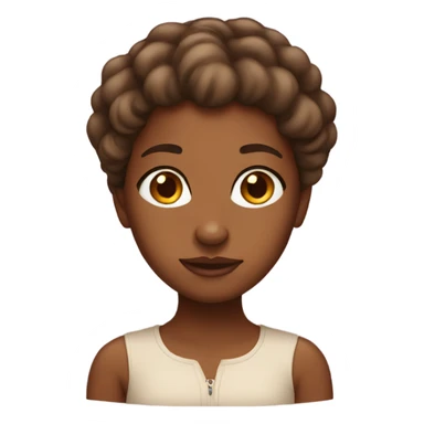 brown girl with a big forehead sticker