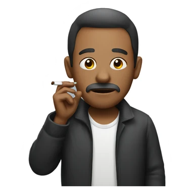 person smoking sticker