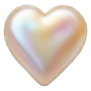 Heart shaped pearl in shell  sticker