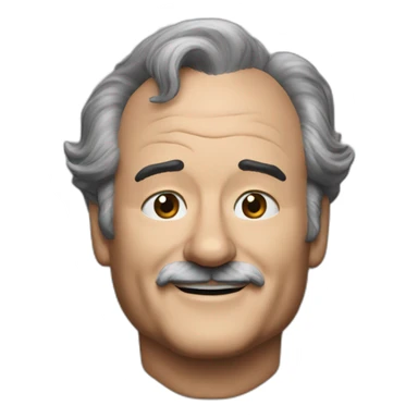 Bill murray black hair sticker
