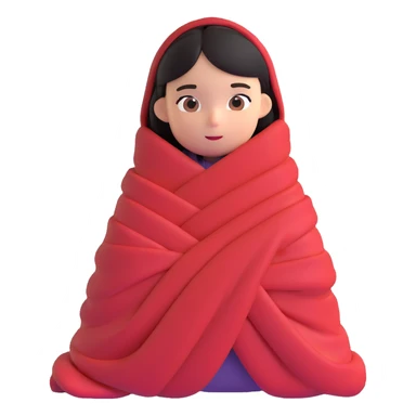 girl feeling cold sticker