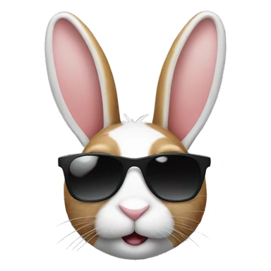 Rabbit with sunglasses  sticker