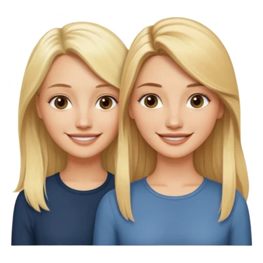 i want an emoji with 2 blonde girls like the movie "the holiday" They are not touching each other. One is Cameron Diaz, the tother Kate Winslet. They are friends.They have long hair. sticker
