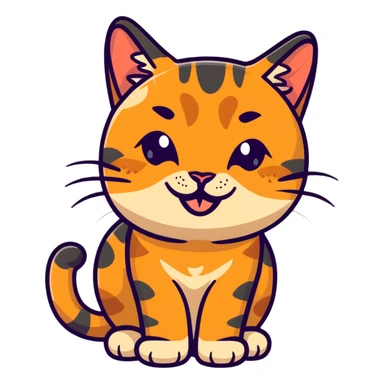 Bengal cat winking  sticker