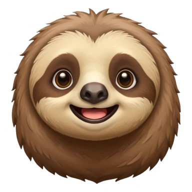 Perezoso que los ojos serán estrellas y este sonriendo  sticker