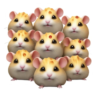 alien hamster cult with cheese  sticker
