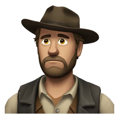 sad arthur morgan sticker