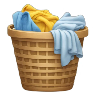 overflowing laundry basket sticker