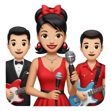 I'd like her to be more happy and with a rockabilly band! sticker