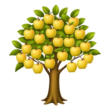 tree with yellow apples sticker