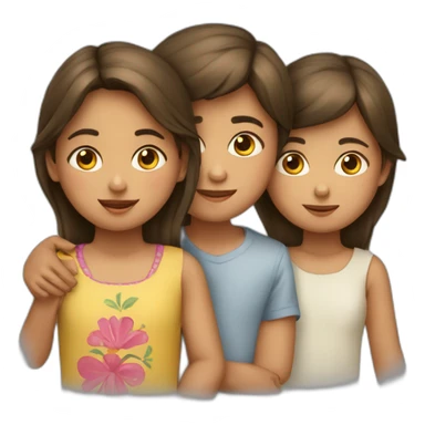 TRES NIÑOS Y UNA NIÑA sticker