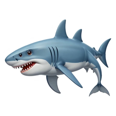 shark with tyrannosaurus rex body sticker