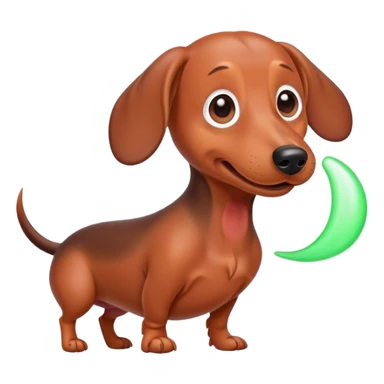 Dachshund farting  sticker