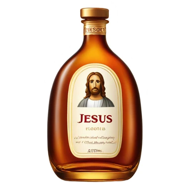 Jesus Hennessy bottle  sticker