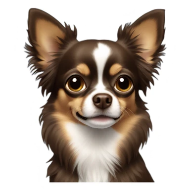 dark brown longhaired chihuahua sticker