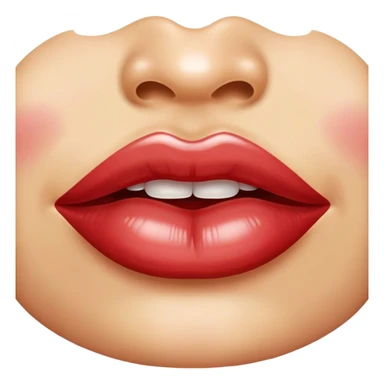 Lips with drool sticker