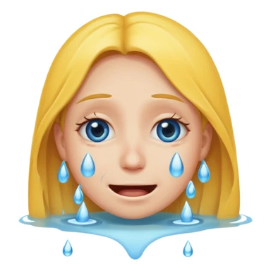cry with water eyes smiley sticker