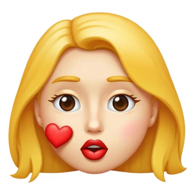Kiss face emoji sticker