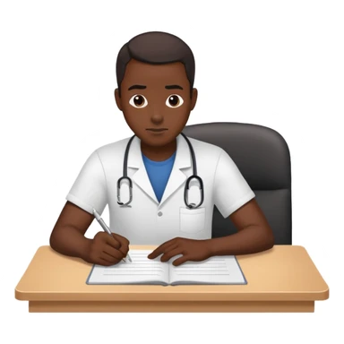 black man taking an exam sticker