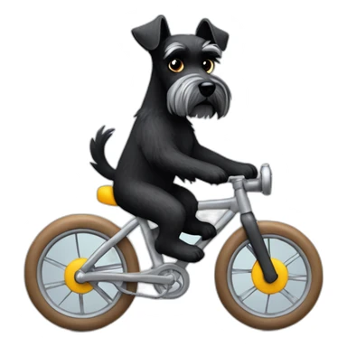 Miniature black-silver Schnauzer on kvisp bike sticker
