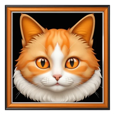 frame mona lisa artwork, cat face sticker