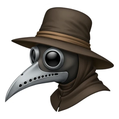 plague doctor mask no hat sticker