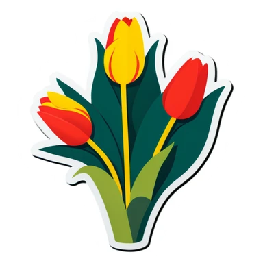 Tulips sticker