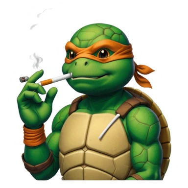 Ninja turtle smoking  sticker