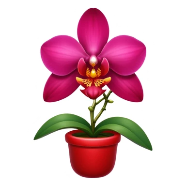 Orchidée rouge  sticker