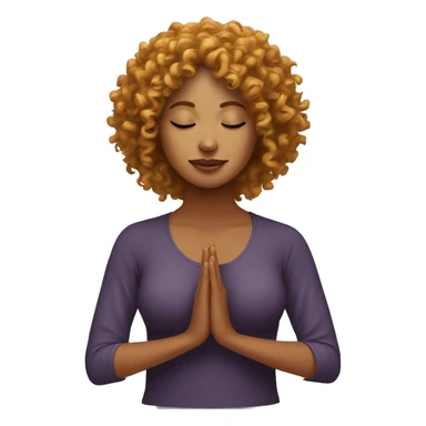 Meditation curly women  sticker