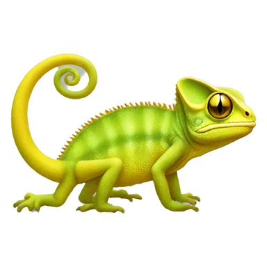 yellow chameleon sticker