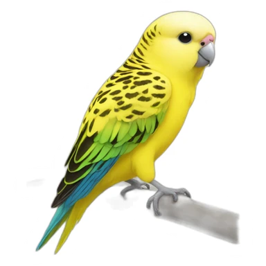 Yellow budgie sticker
