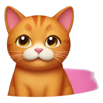 red cat in pink bucket sticker
