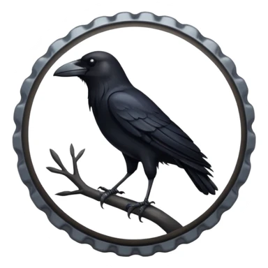 Crow on bottle cap, Street Wildlife. sticker