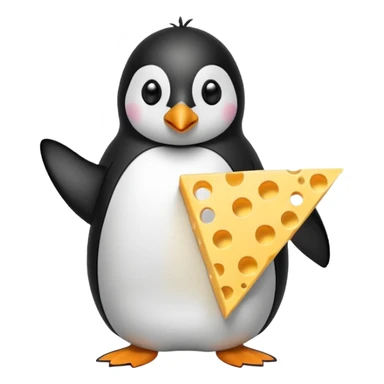 penguin with chese costume sticker