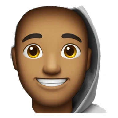 happy man in hoodie sticker