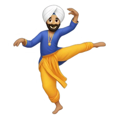 dancing sikh sticker