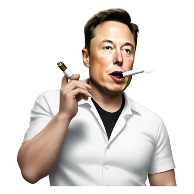 Elon musk smoking a vape sticker