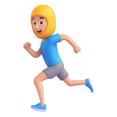 person running, 3D emoji style sticker