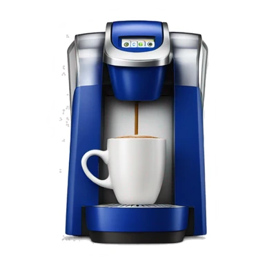 Realistic cobalt blue keurig machine sticker