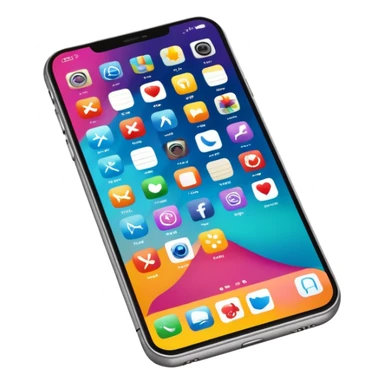 phone screen with apps sticker