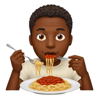 the black man who eats pasta sticker