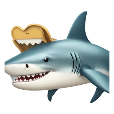 shark texting on phone sticker