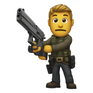 trunp-with-a-gun sticker