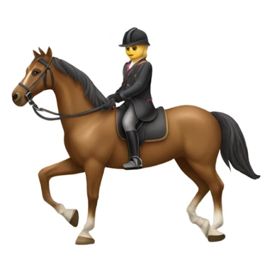 dappled horse with rider sticker