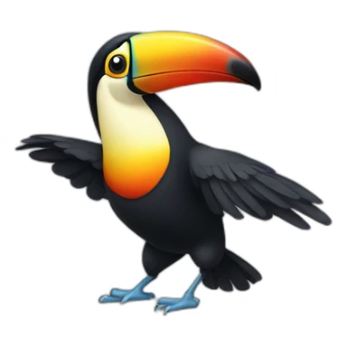 Dancing toucan sticker