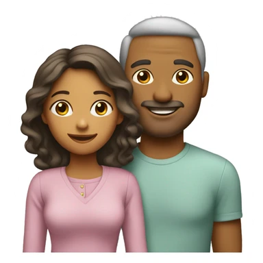 Mom daughter and dad liht color sticker