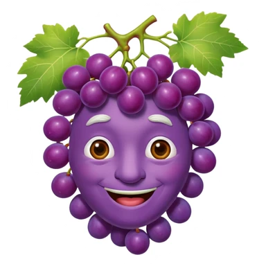 A grape with a face of a grandpa sticker