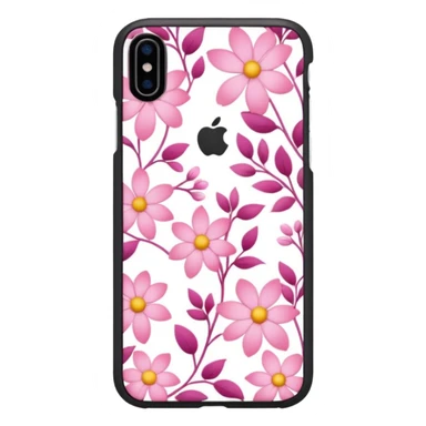 smartphone case with a floral pattern sticker