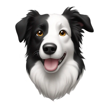 Border collie black and white sticker